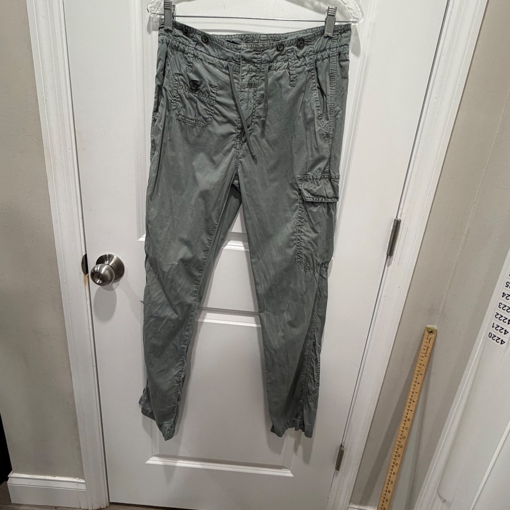 Closed Womens Cargo Pants Lara Ruched Leg Sage Green Size 28